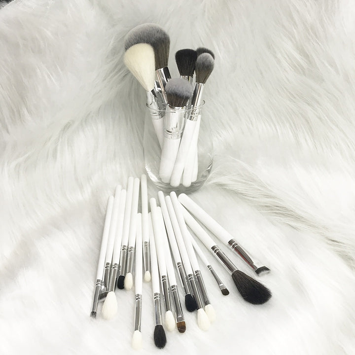 24 piece makeup brush set white air brush for foundation makeup