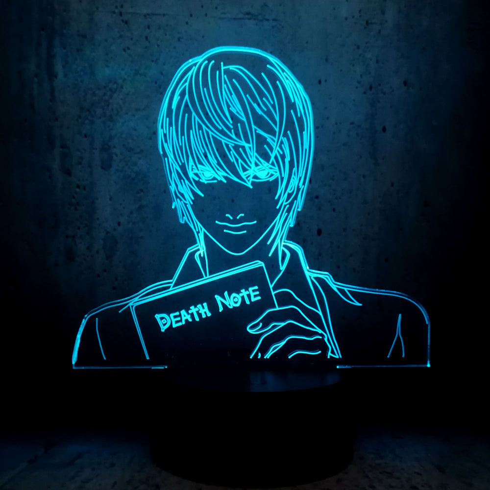 Led night light movie role yagami teenager room moon lava décor