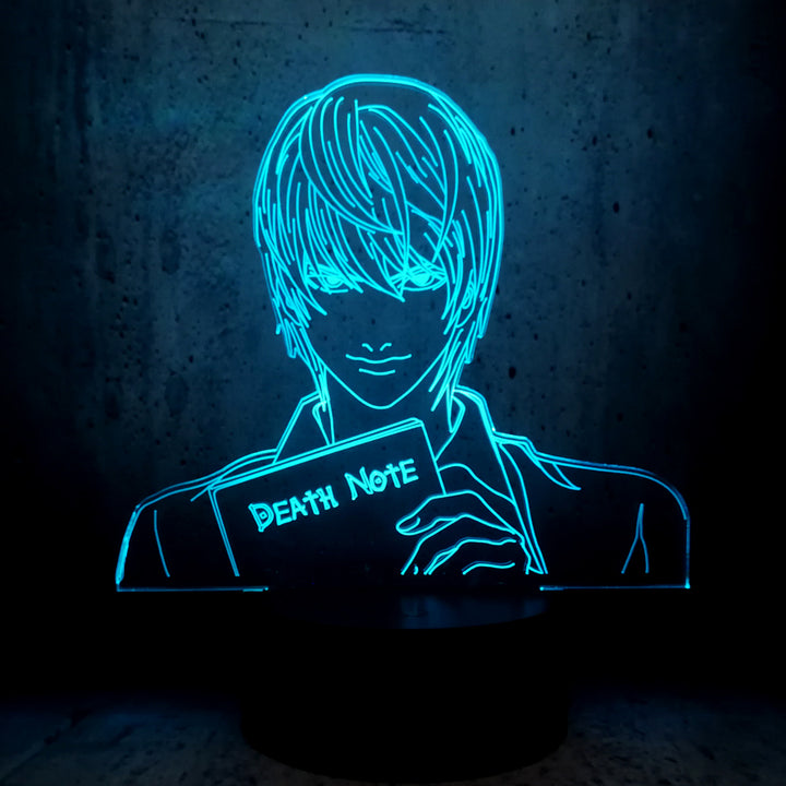 Led night light movie role yagami teenager room moon lava décor