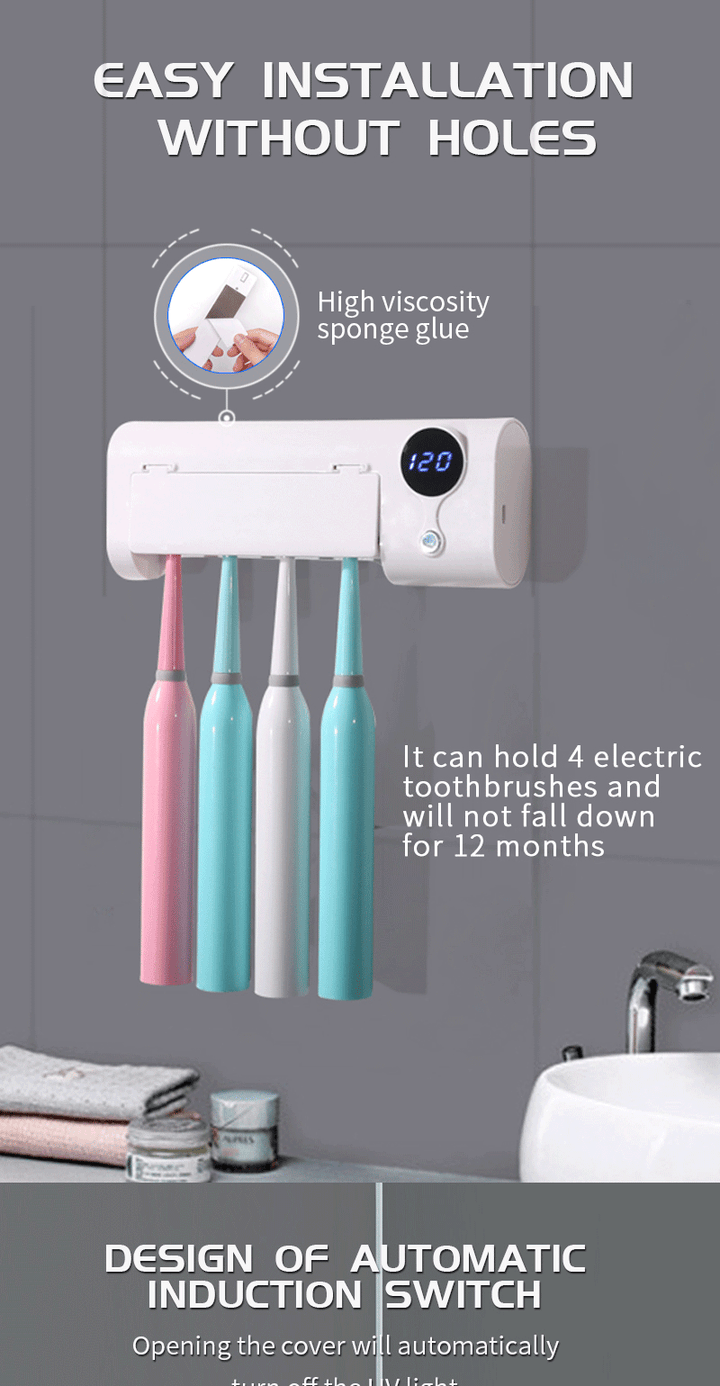 Customized sterilizer box toothbrush holder for family use