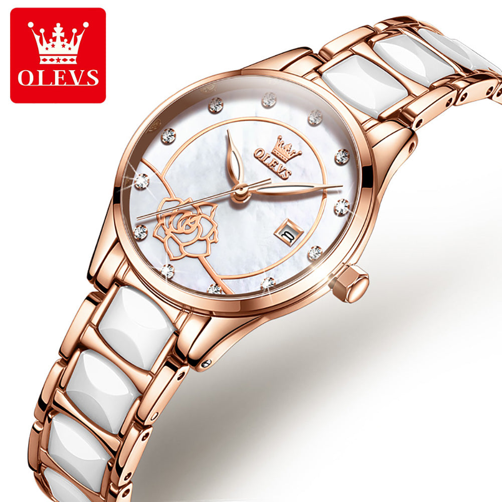 New style luxury calendar womens quartz watch