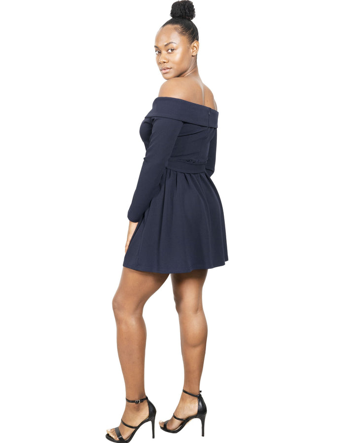 Royalton Off-Shoulder Long Sleeve Mini Dress