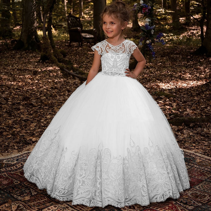 Flower Girl Dresses for Weddings  Luxury Kids Evening Pageant Ball Gowns First Communion Dresses for Girls Vestidos Daminha