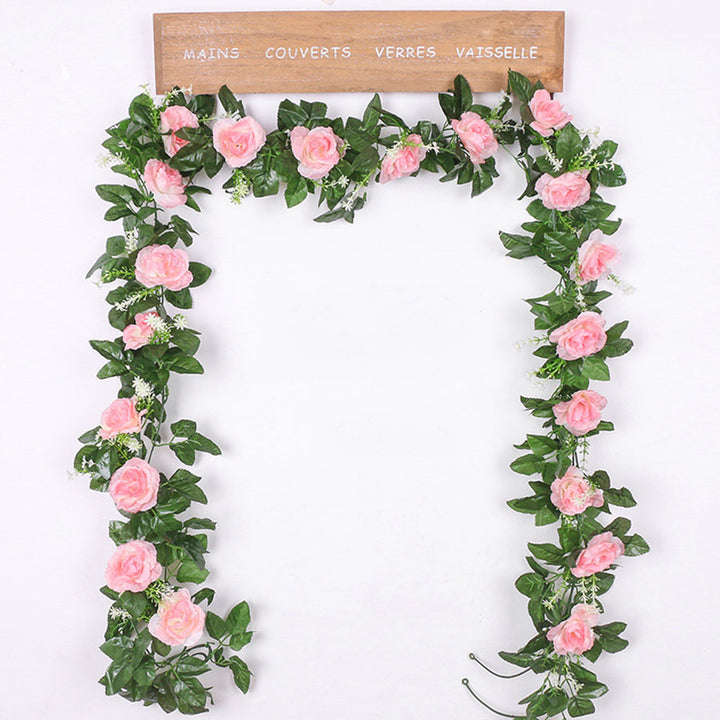 Silk artificial rose vine hanging flowers for wall décor