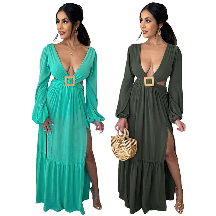 Fashion sexy elegant dresses long sleeve dress party wearf or women