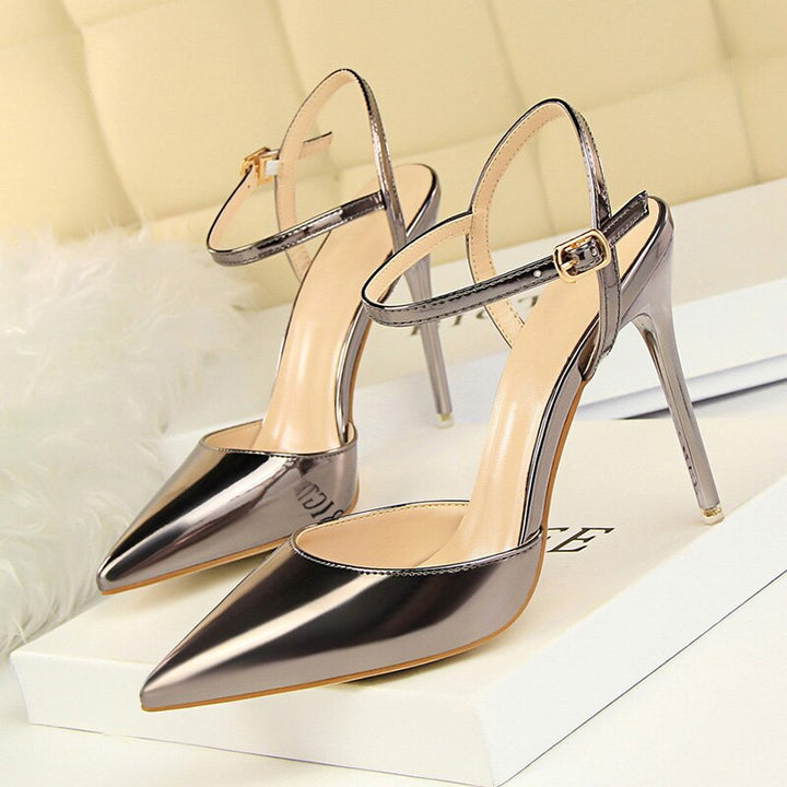 High heels women party Apparel & Accessories > Shoes pointed toe fashions black blue gold