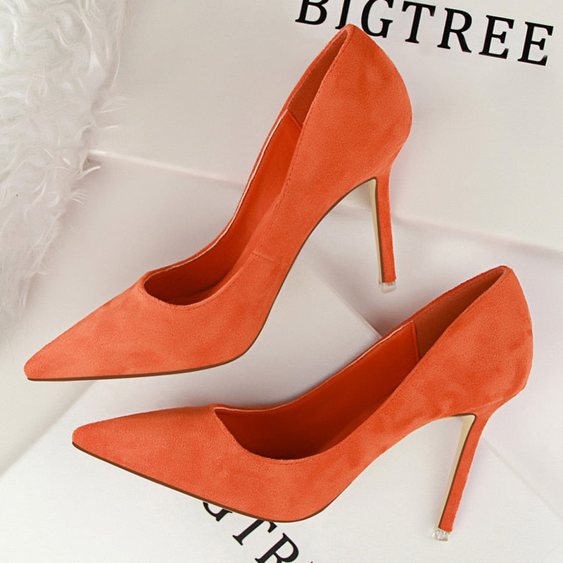 Women pumps fashion 9cm high heels Apparel & Accessories > Shoes pointed toe