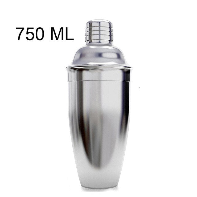 Cocktail shaker 550ml 750ml stainless steel wine martini boston mixer for bar