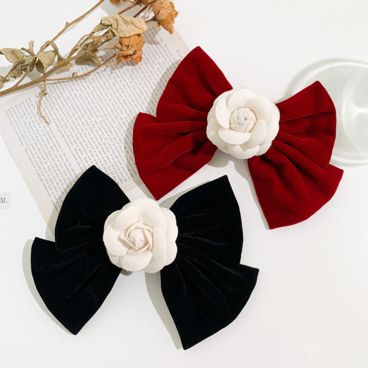 New design large bowknot flower women hair clip hairpins