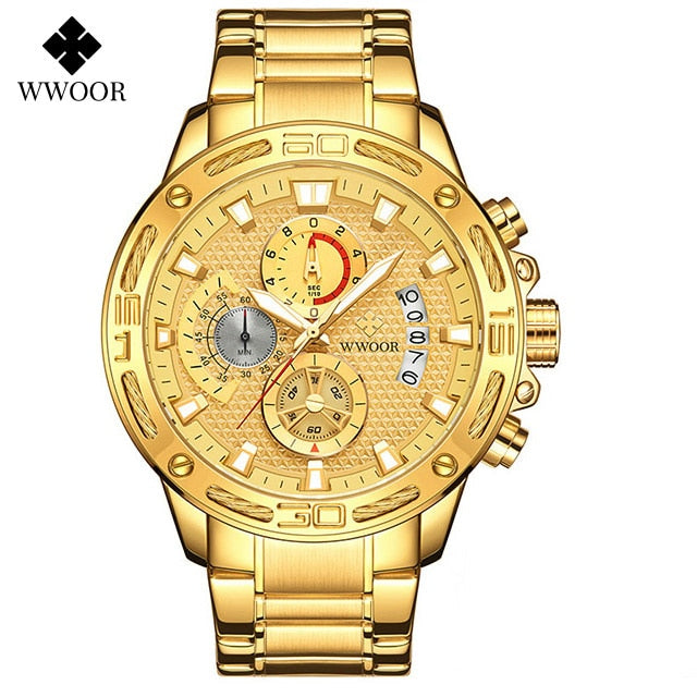 New men watches top brand luxury gold quartz