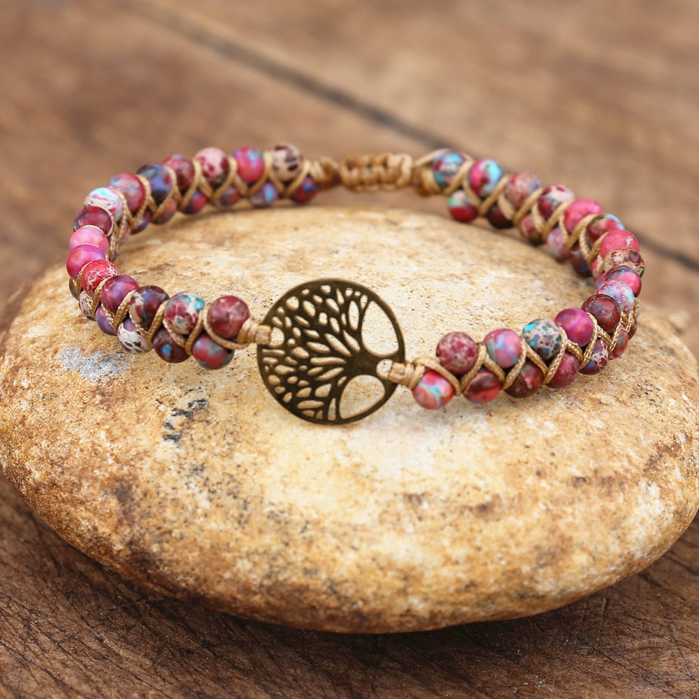 Handmade tree of life beads bracelet