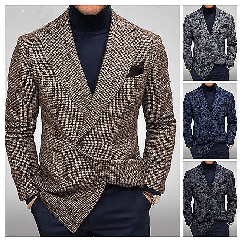 KX Most Popular Formal Mens Blazers Slim Fit Stylish Blazer Jacket Plaid Suit for Men