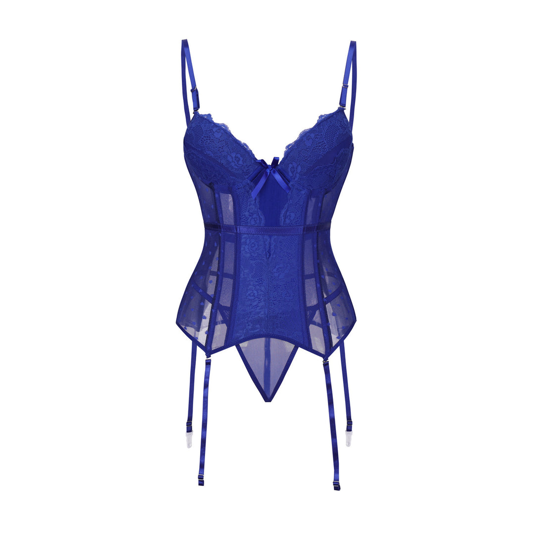 Womens steel boned bustier dress lace up lingerie waist cincher corset top