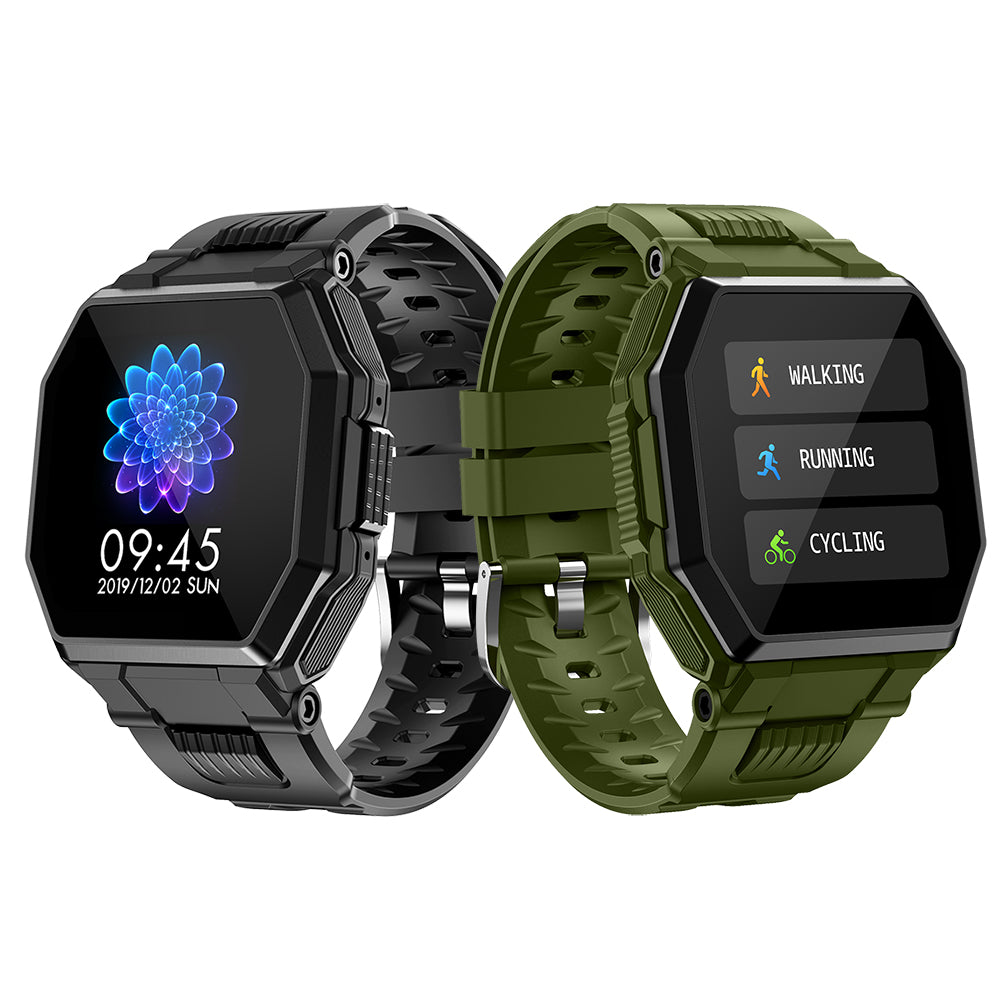 Touch smartwatch waterproof heart rate blood pressure wristband