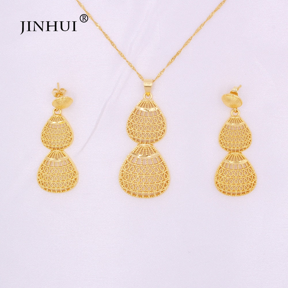 Gold color wedding jewelry for womens