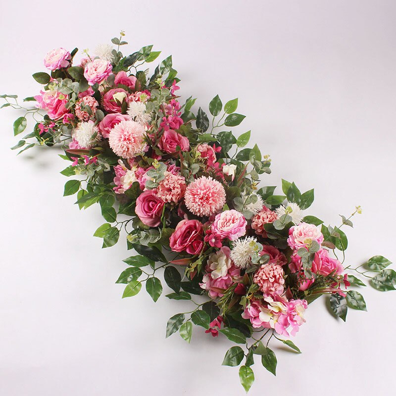 Artificial wedding flower wall backdrop arrangement silk rose peony arc decor