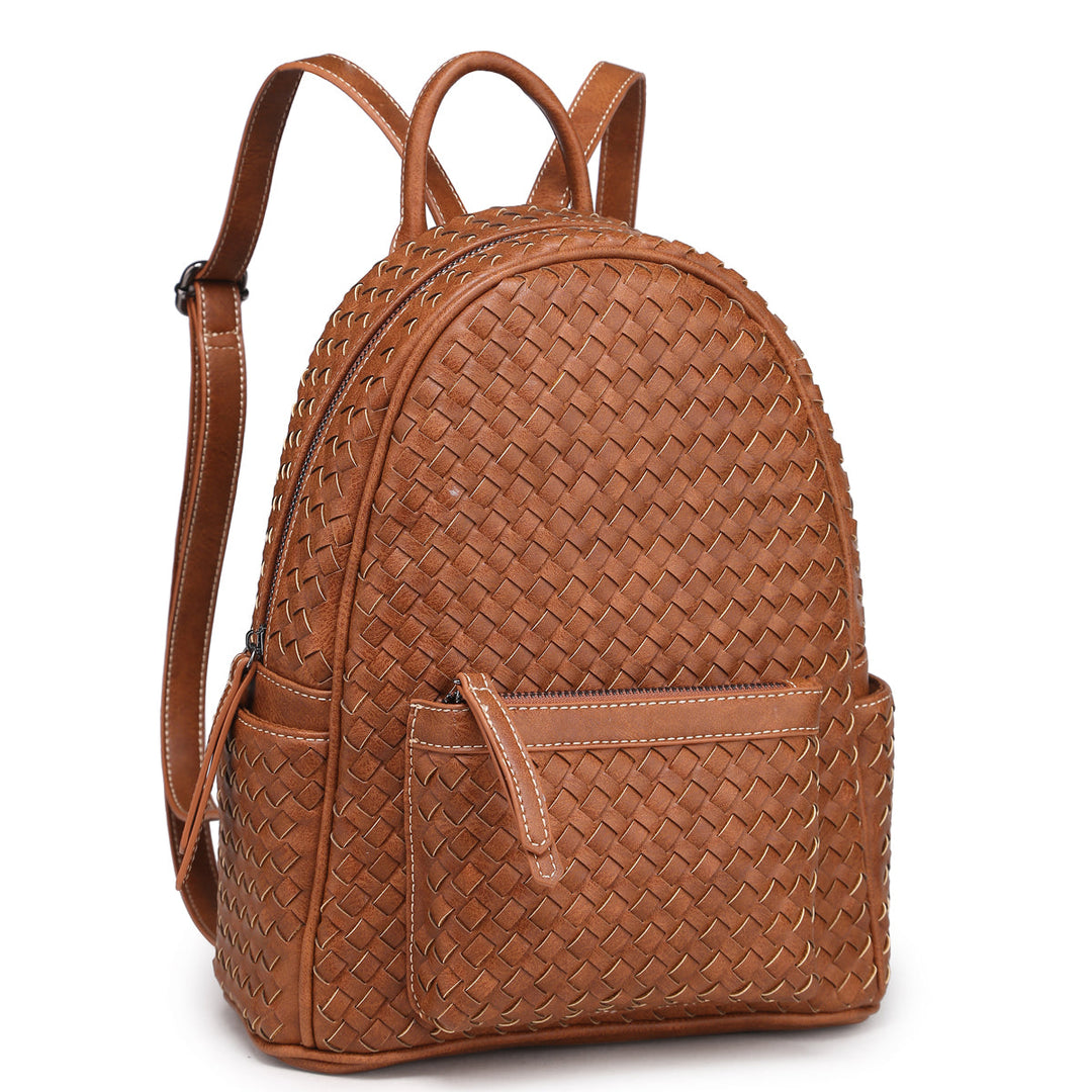 Woven Backpack Purse for Women Camel MT1086-13 BR