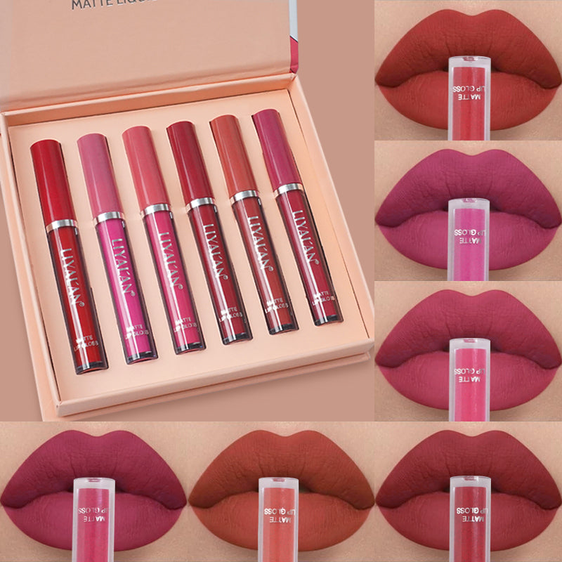 Matte liquid lipstick set lip gloss with lip liner set