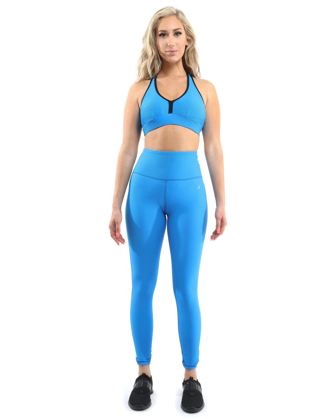 Positano activewear set leggings sports bra aqua made in italy apparel
