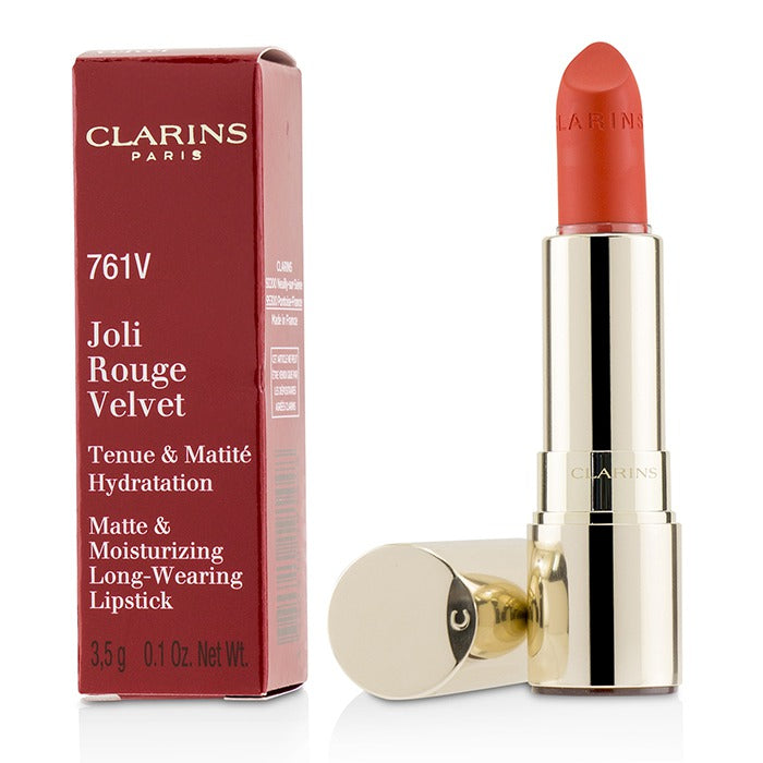 CLARINS - Joli Rouge Velvet (Matte & Moisturizing Long Wearing Lipstick) 3.5g/0.1oz