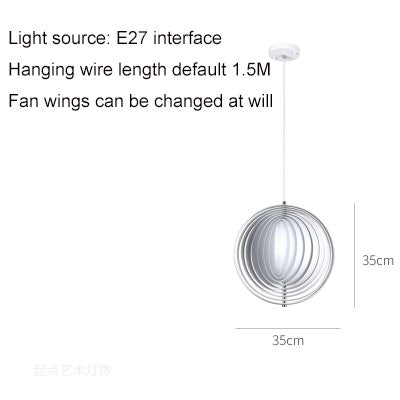 Light and Shadow Moon Chandelier Nordic Modern Minimalist Ins Wind Restaurant Lighting Study Bar Coffee Chandelier