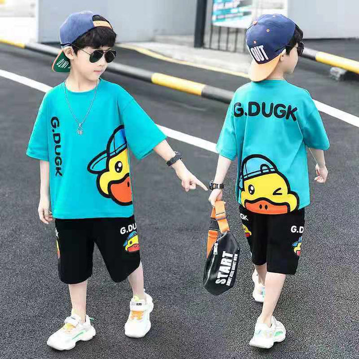 New Boys Summer Clothes Sports Suit Teenage Boys Short-Sleeve and Short Pants Children Casual Tracksuit for Boy Kids Clothes Set