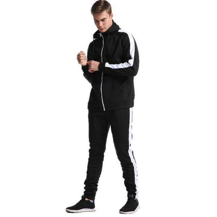 High Performance Men's Fashion Sport Sportswear Jogging Casual Hoodie Coat With Zip Sweatshirt Tracksuit Men's Gym Fitness Set