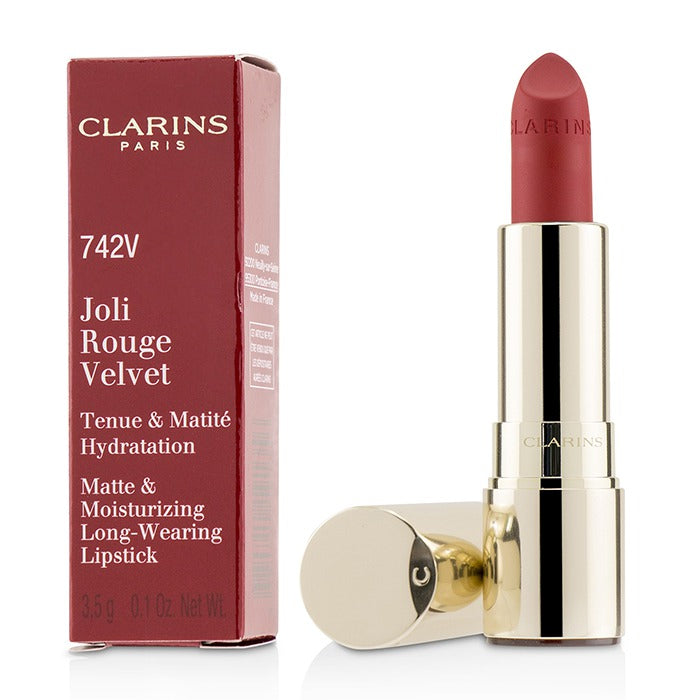 CLARINS - Joli Rouge Velvet (Matte & Moisturizing Long Wearing Lipstick) 3.5g/0.1oz