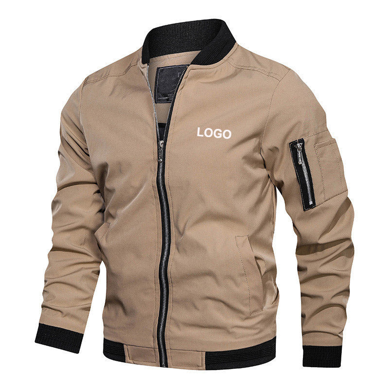 Mens clothes winter windproof long sleeve casual bomber jacket