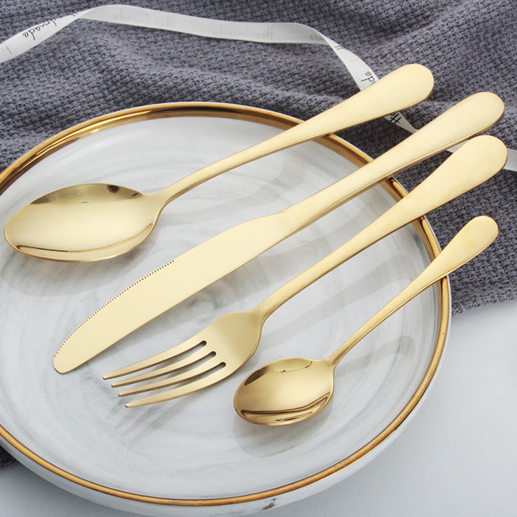 2021 new flatware gold cutlery cake server and cake knife set