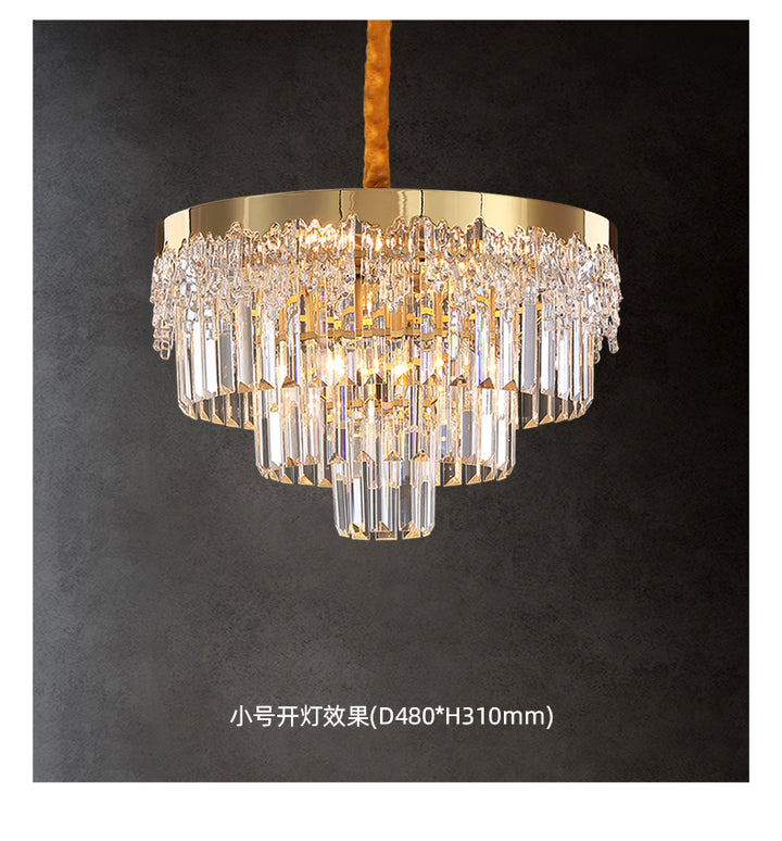 2021 Beautiful Hotel Living Room Bedroom Decoration Pendant Light Fixture Gold K9 Crystal Glass New Classic Chandelier