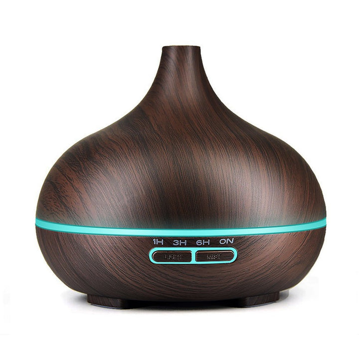 550ml essential aromatherapy oil diffuser wood grain humidifier ultrasonic with remote control