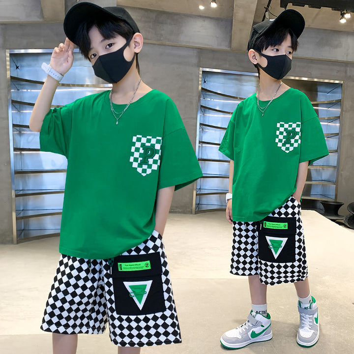 2022 Fashion Baby Boy's Suit Cotton Summer Casual Clothes Set Top Shorts 2PCS Clothing  for Boys  Kids Clothes 4-14 Years