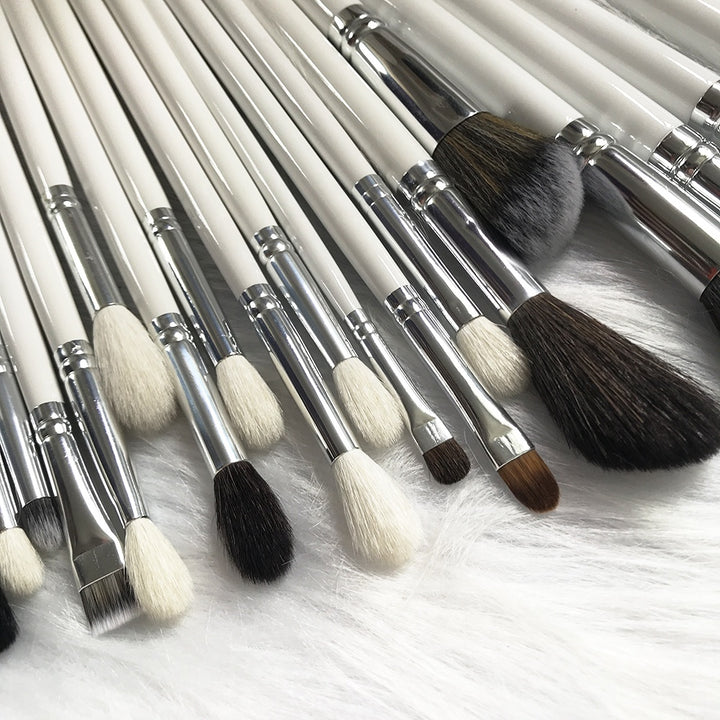 24 piece makeup brush set white air brush for foundation makeup