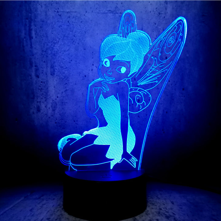 Bedroom decor lady sitting posture girl 3d led nightlight