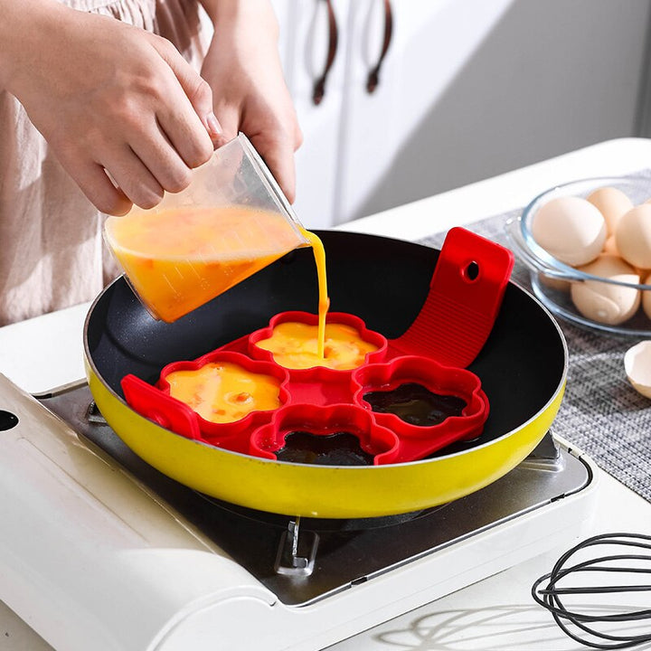 egg flip pancake ring omelette nonstick cooker pan maker mold silicon