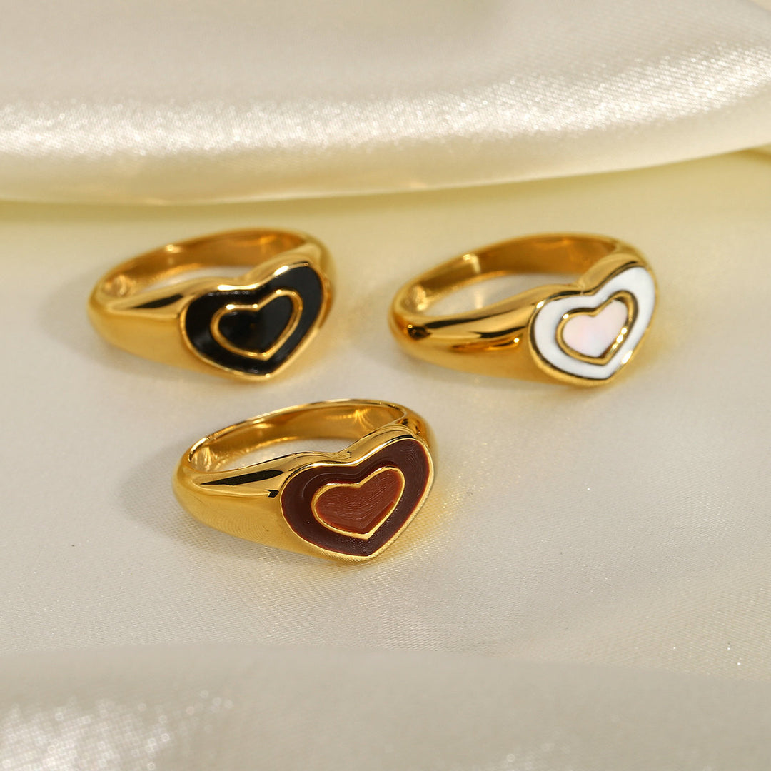 Stainless steel colorful gold plated rings jewelry