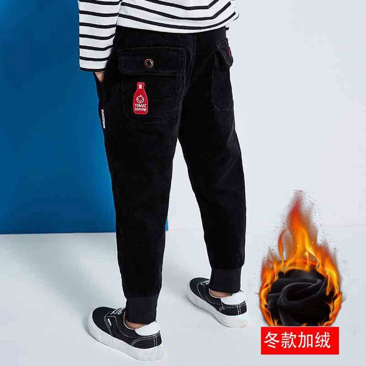 Teenage Boys Pants 3-12 Years Autumn Winter Boy Trousers Children Warm School Pants for Boys Winter Clothing Teenagers Clothes