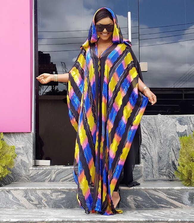 Long Maxi Dress 2020 African Dresses for Women Dashiki Summer Plus Size Dress Ladies Traditional African Clothing Dreess