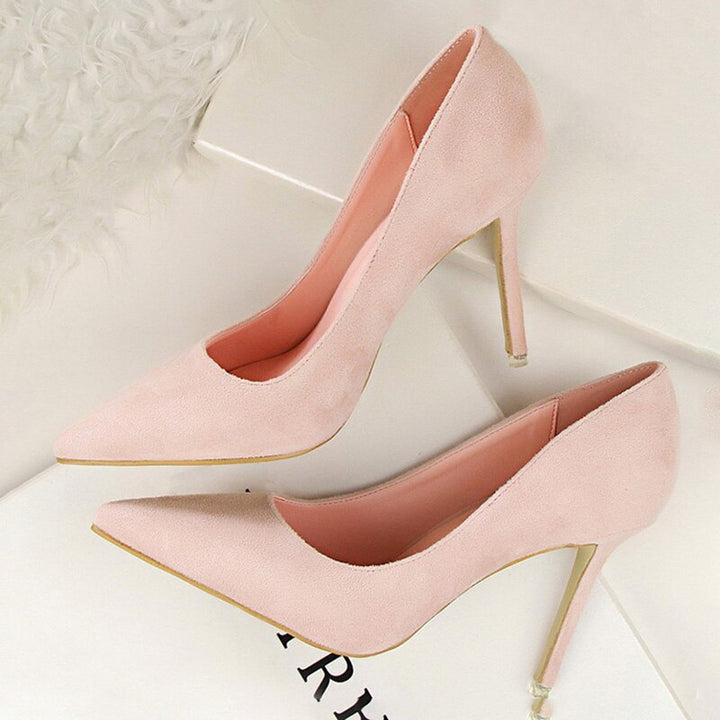 BIGTREE Women  shoes Fashion pump High Heels  Casual Pointed Toe Stiletto Chaussures Femme