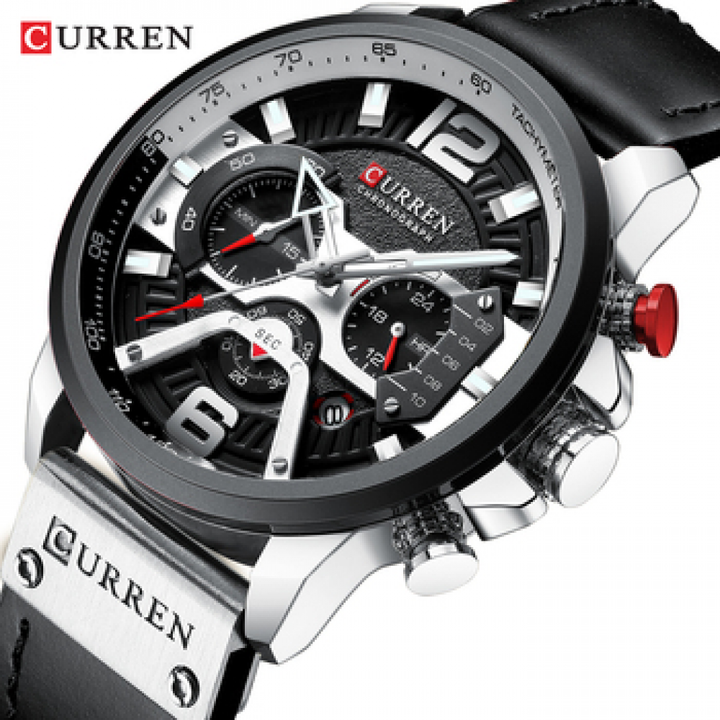 Mens high quality quartz movement waterproof wrist watches