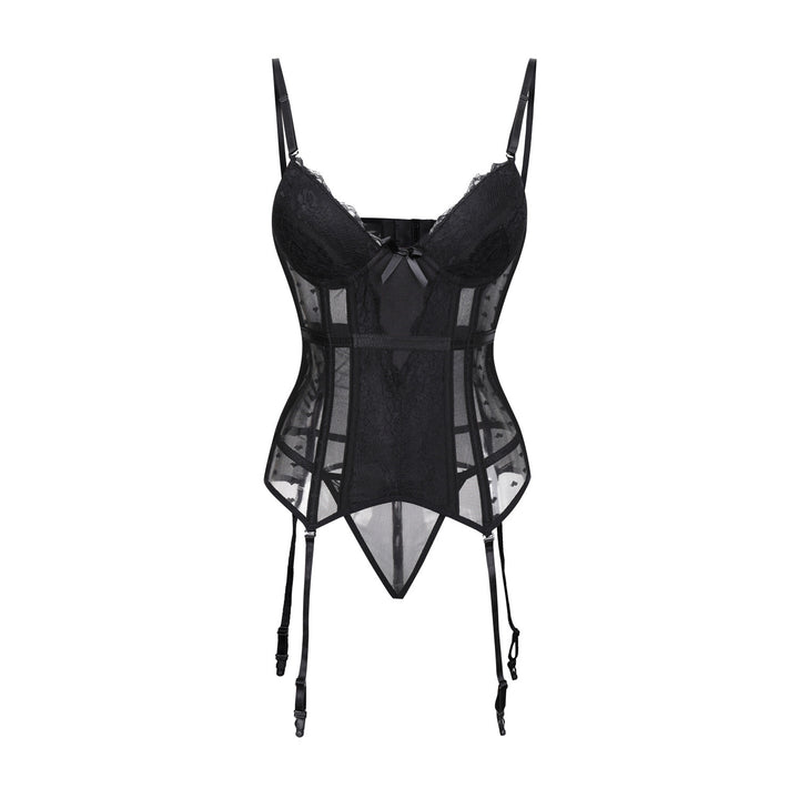 Womens steel boned bustier dress lace up lingerie waist cincher corset top