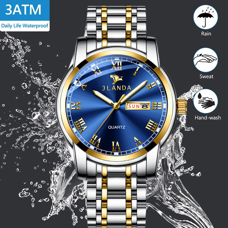 Luxury waterproof quartz brand wristwatches for men