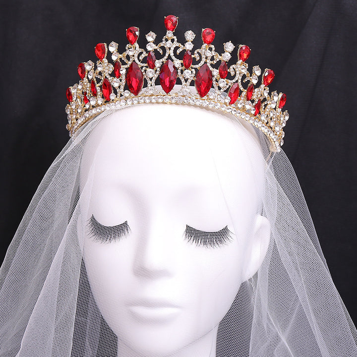 Diamond Crown baroque gold bridal tiara wedding hair accessories