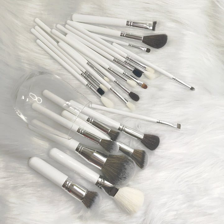 24 piece makeup brush set white air brush for foundation makeup