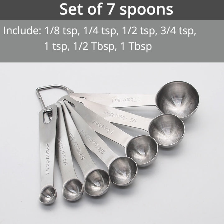 Measuring Cups & Spoons Set - Premium Stainless Steel Measuring Cups and Measuring Spoons for Dry and Liquid Ingredient