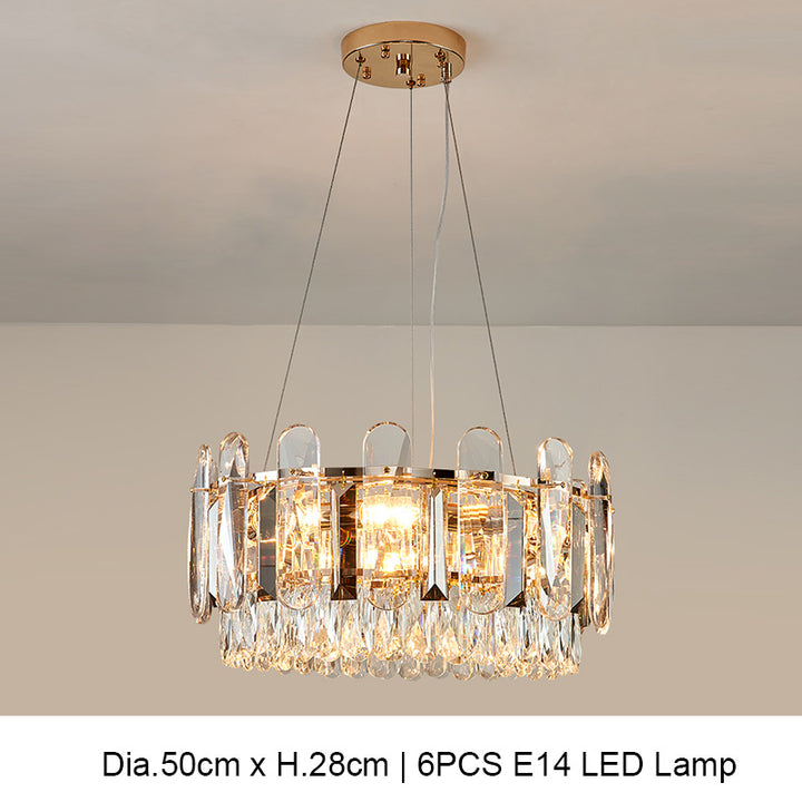 New Arrival 2021 Indoor Decoration Lighting Fixture Modern Luxury Foyer Bedroom Dining Room 14 LED Lamp Large Crystal Chandelier