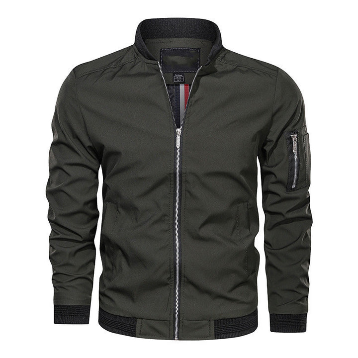 Mens clothes winter windproof long sleeve casual bomber jacket