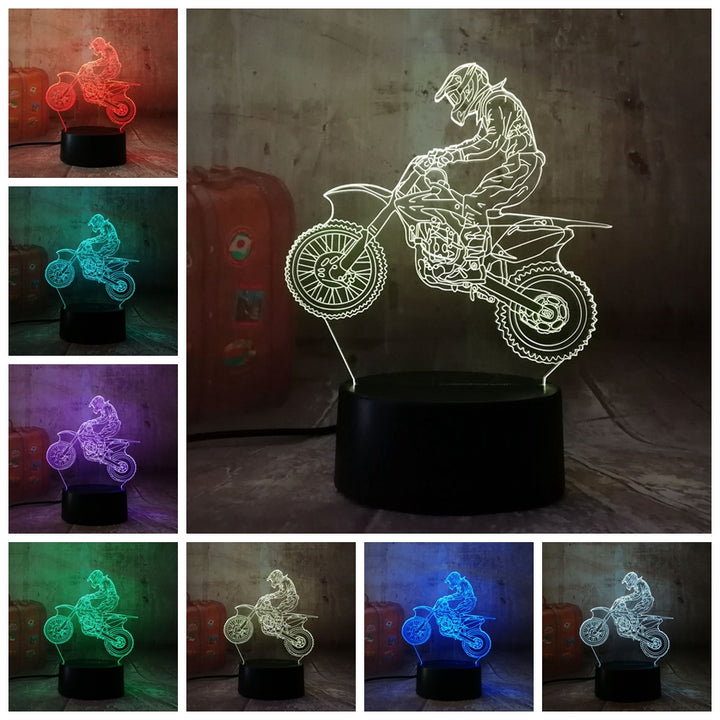 Remote control jeep car 7 color dimming gradient rgb 3d led night lamp décor