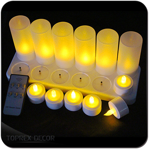 12pcs set flameless candle holders wedding table decorations decor